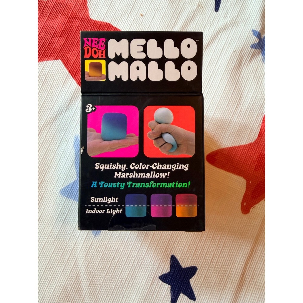 Schylling NeeDoh Mello Mallo Squishy Color-Changing Fidget Toy Orange - Picture 5 of 6